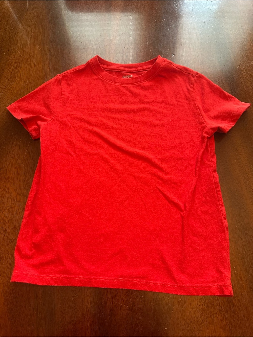 Cat & Jack Red Short Sleeve Crewneck Tee